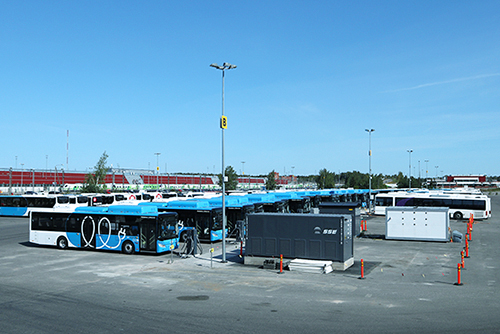 芬兰公交充电站集中式充电堆项目