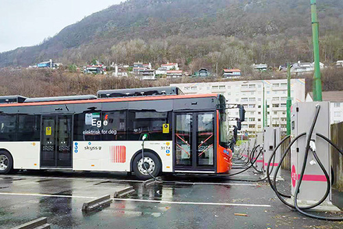 挪威卑尔根公交充电站充电堆项目