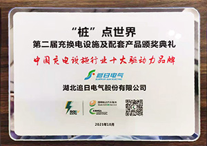 国网“中国充电设施行业十大驱动力品牌企业”